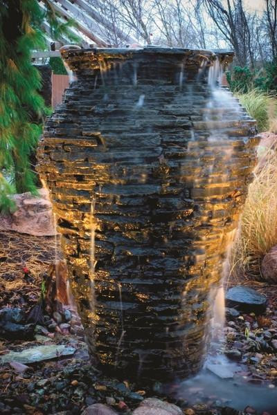 58090 - Medium Stacked Slate Urn Landscape Fountain Kit | Aquascape