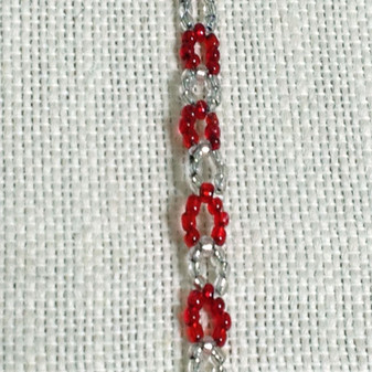 Weaved Transparent Candy Cane Bracelet