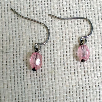 6mm Faceted Drop Earrings