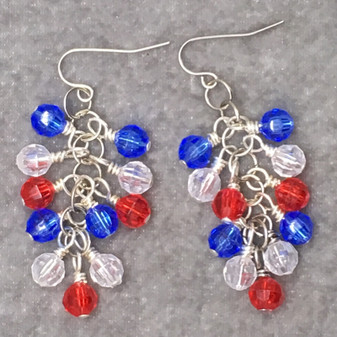 Patriotic Cluster Earrings