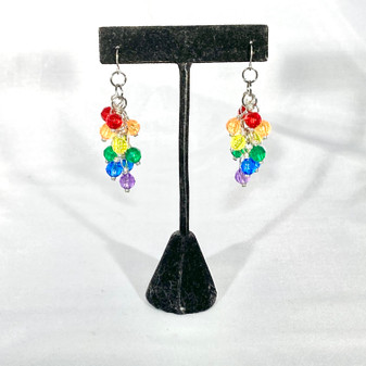 Rainbow Cluster Earrings