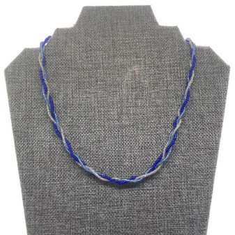 Snow days braided seed bead necklace