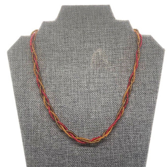 Autumn Braided Seed Bead Necklace