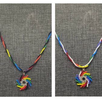 Rainbow Spiral Necklace