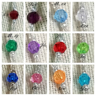 6mm Acrylic Birthstone Bracelet