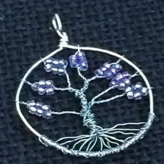 Purple Tree of Life Necklace