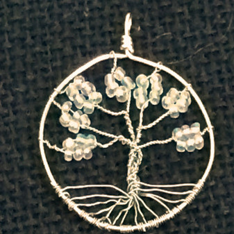 Iridescent Clear Tree of Life Necklace