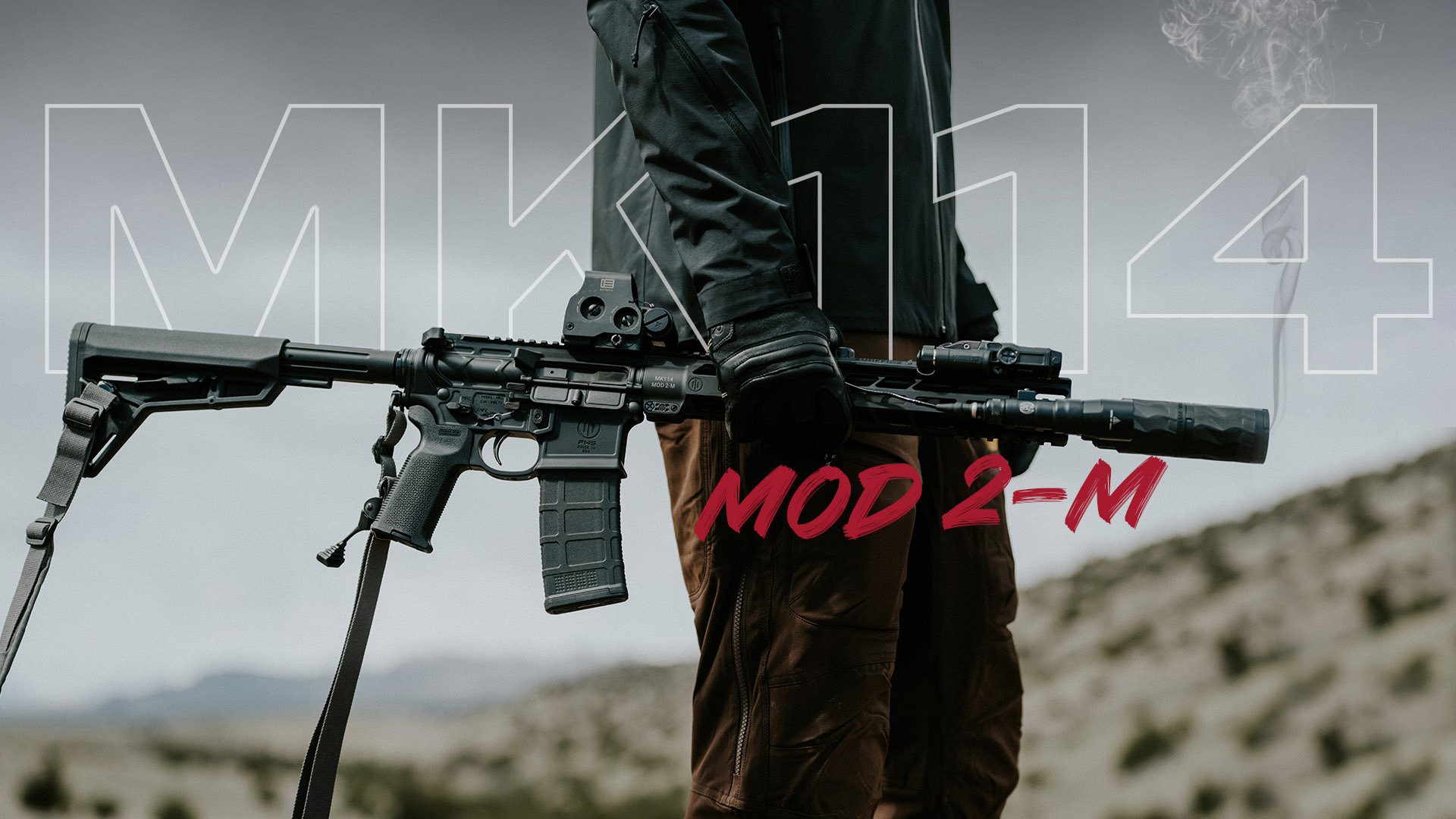 PWS MK114 MOD 2-M Rifle, long stroke piston AR-15 chambered in .223 Wylde