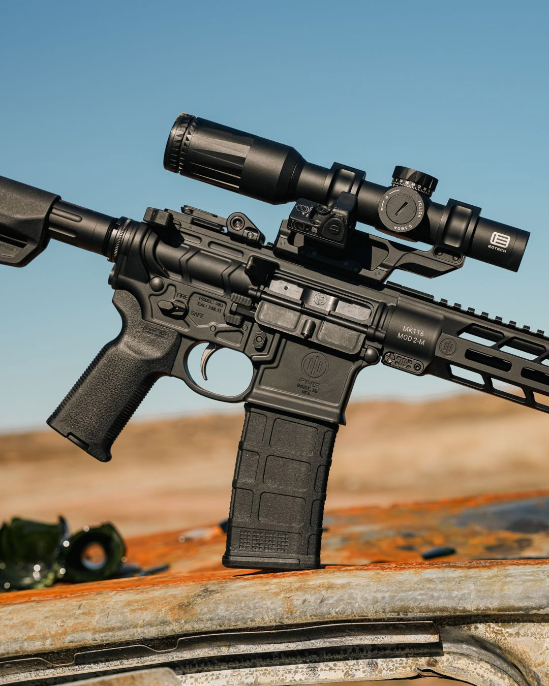 PWS MK116 MOD 2-M Rifle, a long-stroke piston AR-15 chambered in .223 Wylde