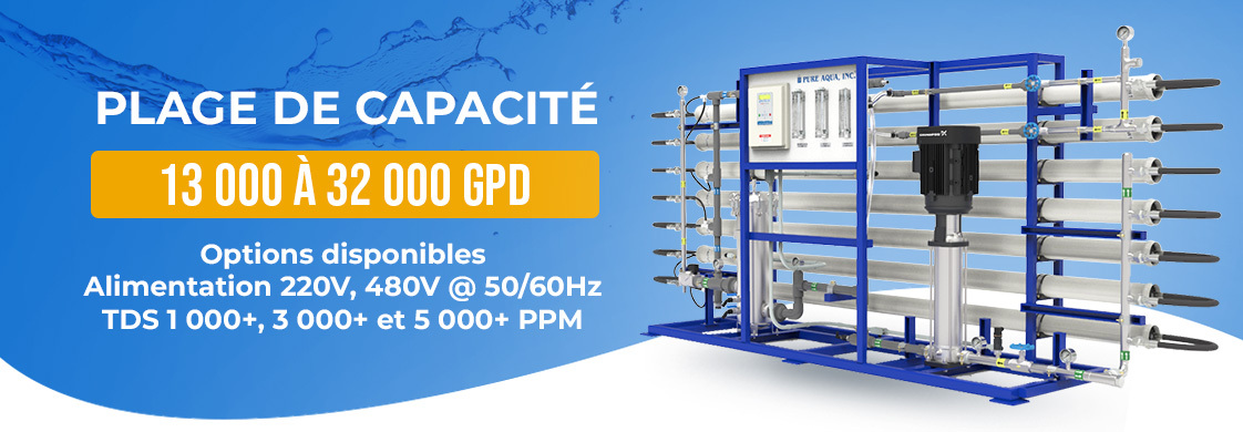 commercial brackish water reverse osmosis BWRO systems 13000-32000 gpd specifications