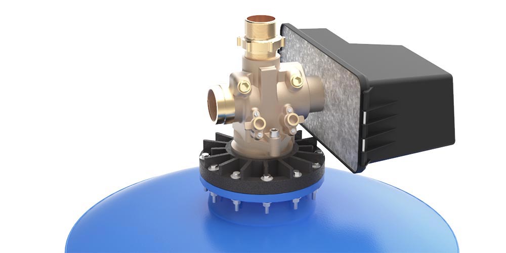 Filtre de milieux aqueux commerciale avec une valve Fleck MF-410