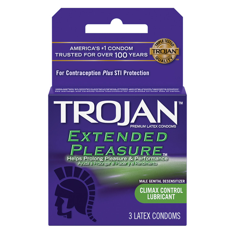 Trojan Extended Pleasure Condoms (3 Pack)