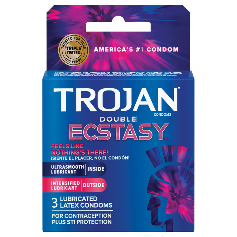 Trojan Double Ecstasy Condoms (3 Pack)