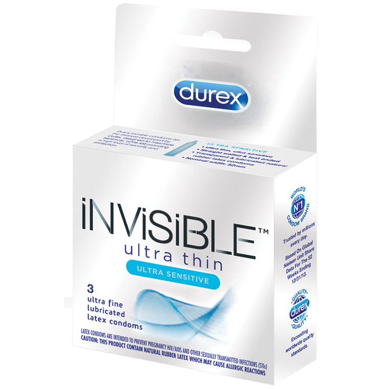 Durex Invisible Ultra Thin Condoms (3 Pack)