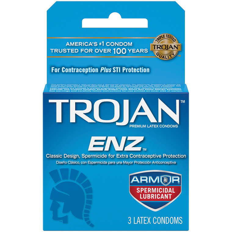 Trojan ENZ Armor Spermicidal Condoms (3 Pack)