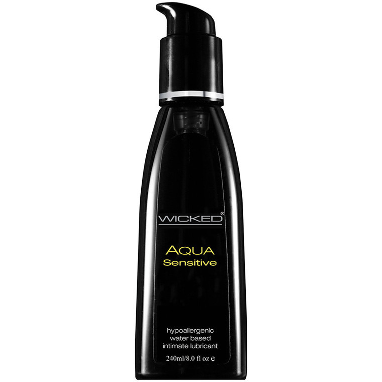 Wicked Aqua Sensitive Waterbased Hypoallergenic Lube 8oz