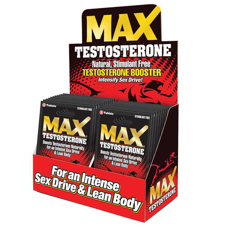 MAX Testosterone Display Case Of 24 Single Packs