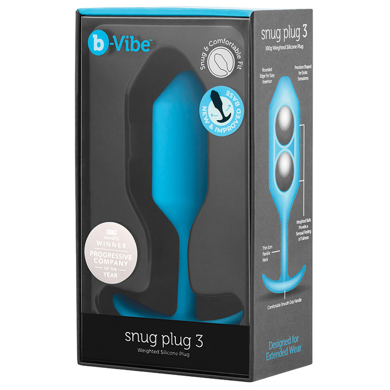 B-Vibe Snug Plug 3 -Teal - Box