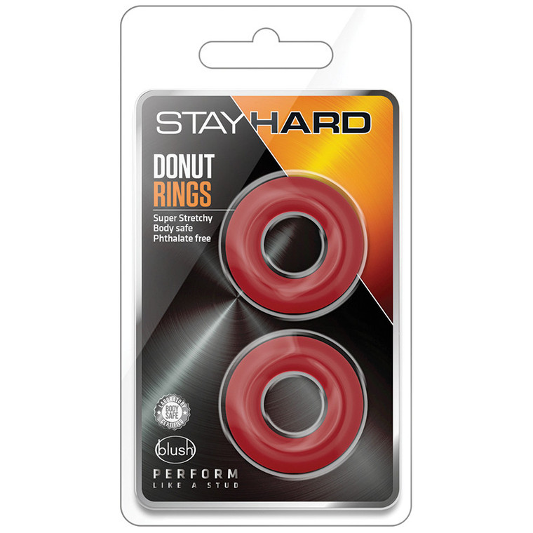 Stay Hard Donut Rings  -  Red