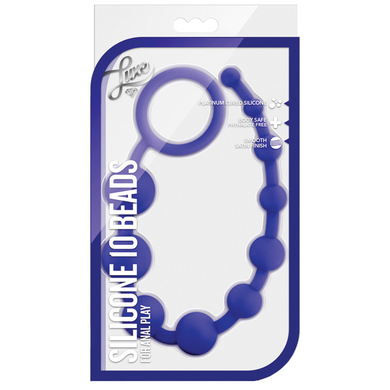 Luxe Silicone 10 Beads  -  Blue