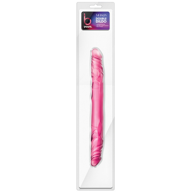 B Yours. Double Dildo-Pink 14"