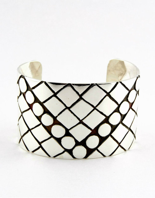 "Piramides" Sterling Silver Cuff