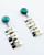Sterling Silver and Gold Trellis Earrings With Turquoise 