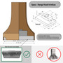 Trimless Curved Wood Range Hood Maple