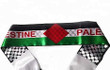Palestine scarf with keffiya print and flag