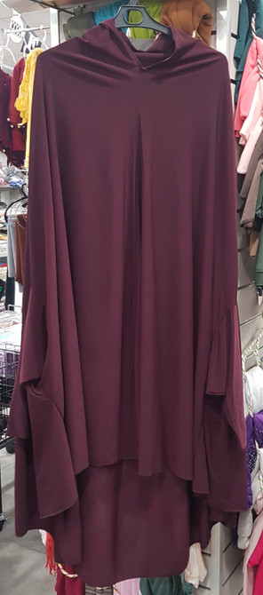 Maroon Sleeves Lecrae Jelbab with attached cap