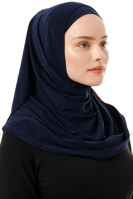 Navy Blue Amira Hijab  Navy Blue Amira Hijab