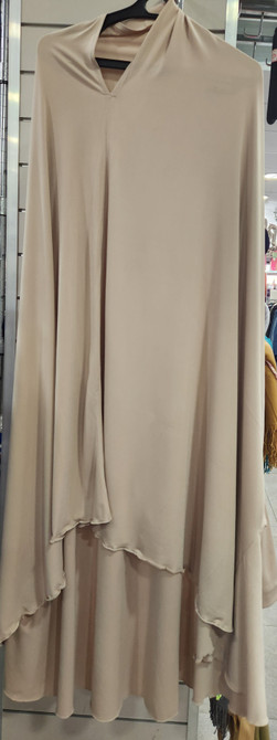 Beige Sleeves Lecra Jelbab Beige Sleeves Lecra Jelbab