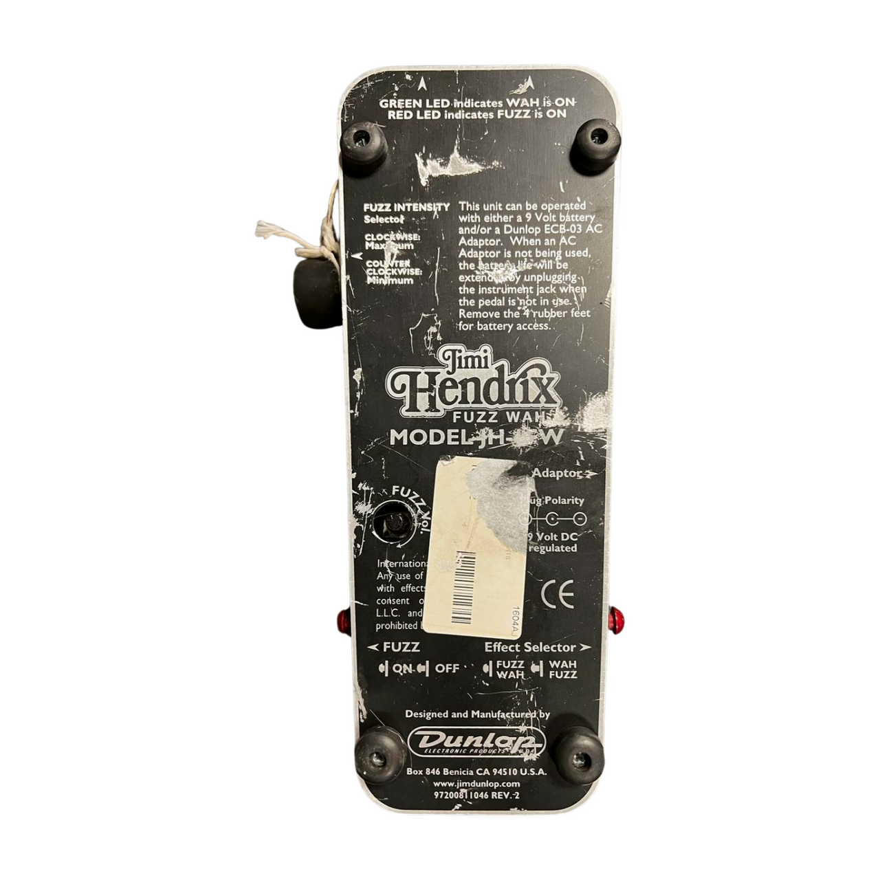 ギター Jim Dunlop Hendrix Fuzz Wah UJH-FW Dunlop Jimi Hendrix Fuzz Wah Pedal - Edmond Music