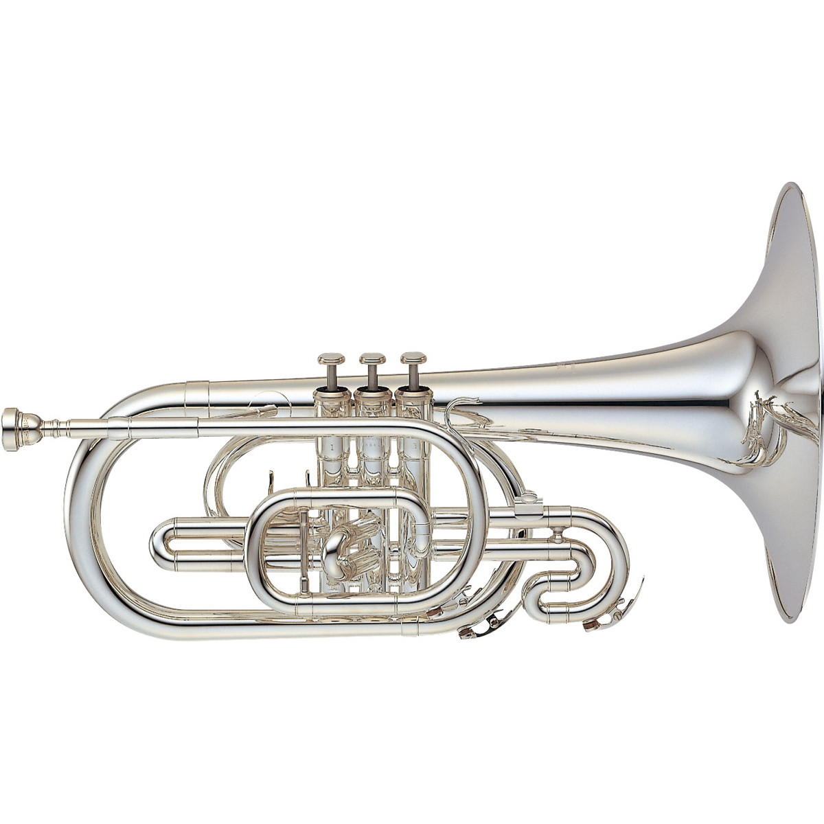 Yamaha YMP-204MS Marching Mellophone Silver - Edmond Music