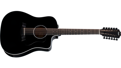 Taylor 250ce DLX 12-String Dreadnought Acoustic-Electric Guitar Black
