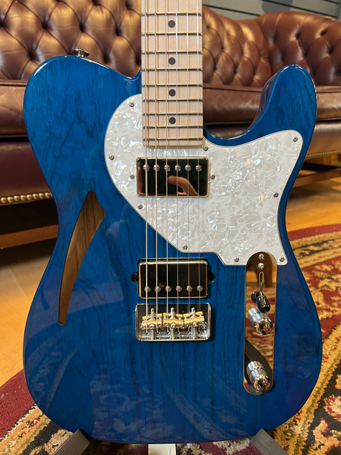 Suhr Classic T Custom Thinline Electric Guitar Trans Blue