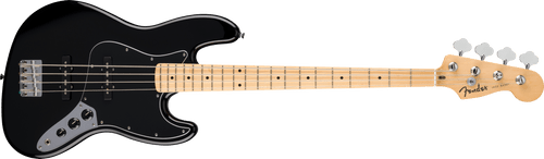 Fender Standard Jazz Bass, Maple Fingerboard, Black Pickguard, Black