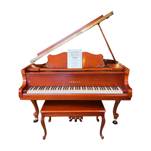 Yamaha GH1 French Provincial Cherry Satin Grand Piano Larsen Music OKC Yamaha GH1 French Provincial Cherry Satin Grand Piano Larsen Music OKC