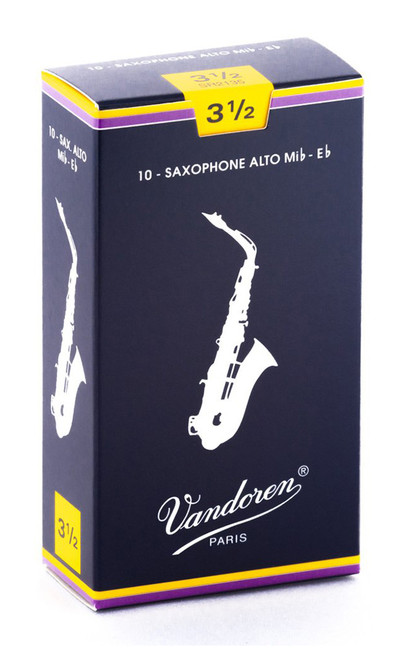 Vandoren SR2135 Alto Saxophone Traditional Reeds Strength #3.5. (Box of 10)