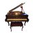 Weber 5' Queen Anne Grand Piano Cherry Player Piano Edmond Music OKC