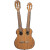 Ortega Double Neck A/E Uke w/Bag