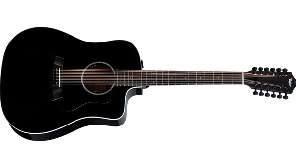 Taylor 250ce DLX 12-String Dreadnought Acoustic-Electric Guitar Black