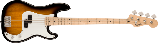 Squier Sonic Precision Bass, Maple Fingerboard, White Pickguard, 2-Color Sunburst