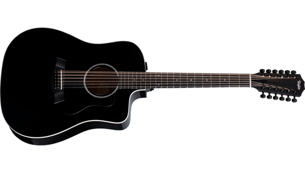 Taylor 250ce-BLK DLX Plus 12-String Acoustic-Electric Guitar