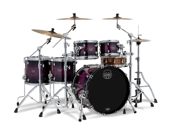 Mapex Saturn VI Studioease 5 Piece Shell Pack Without Snare Royal Purple Burst