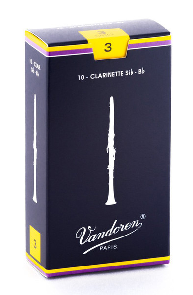 Vandoren CR103 Bb Clarinet Traditional Reeds Strength #3. (Box of 10)