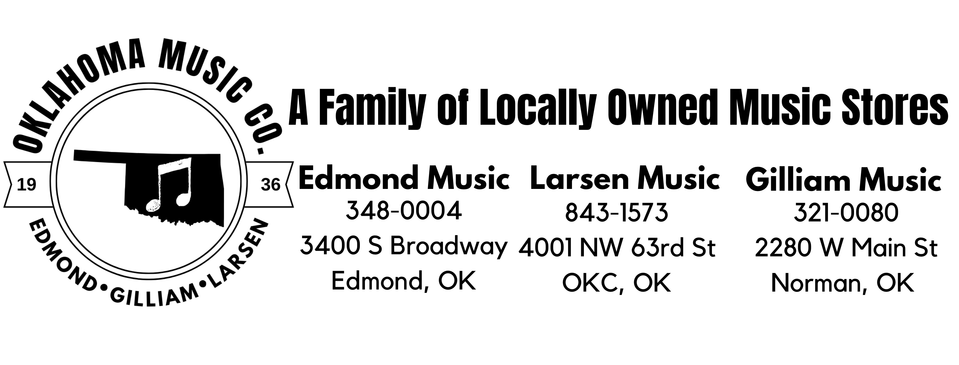 Edmond Music. Gilliam Music. Larsen Music.