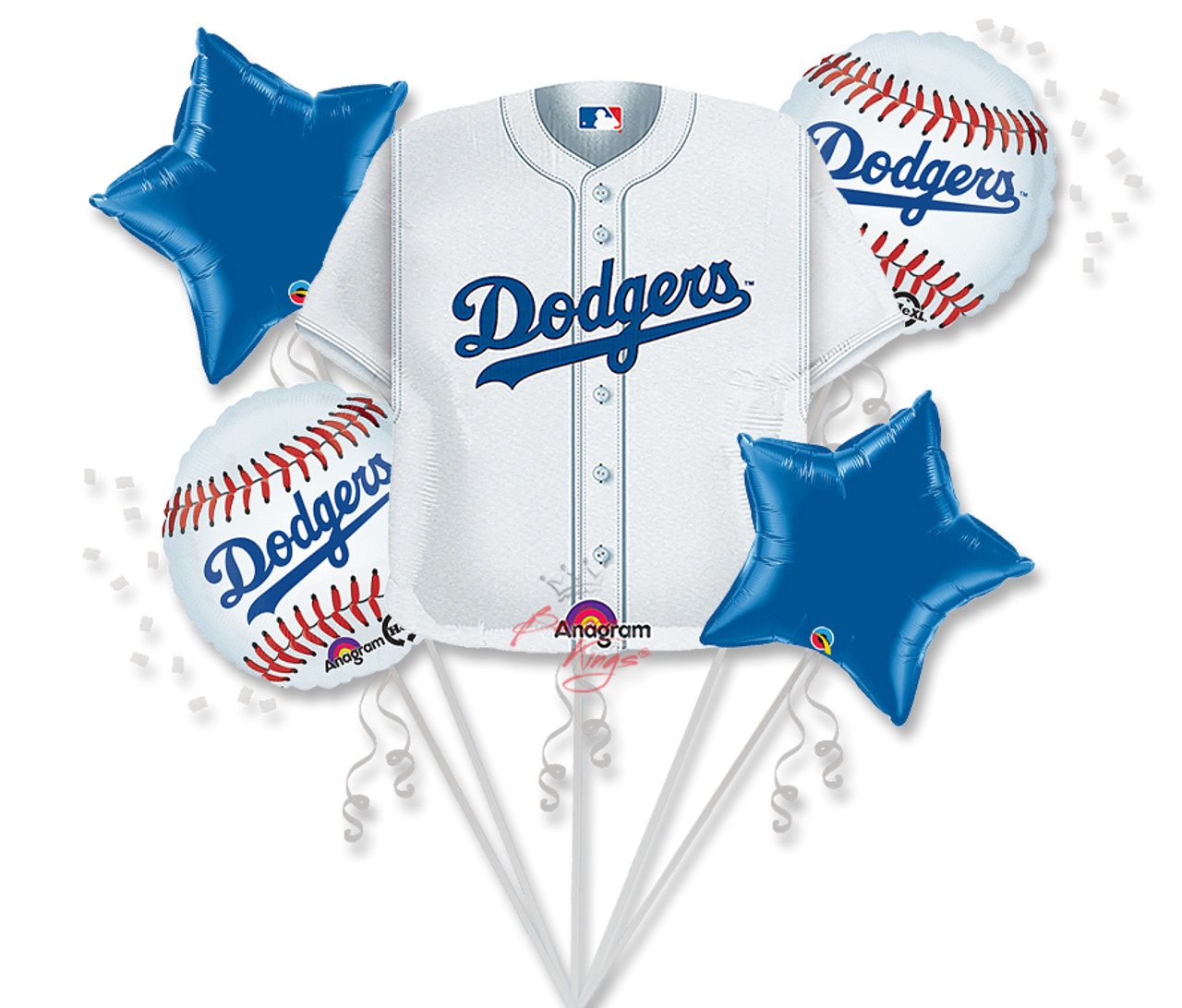 Anagram MLB Los Angeles Dodgers Baseball Jersey Foil Balloon, 24,  Multicolored