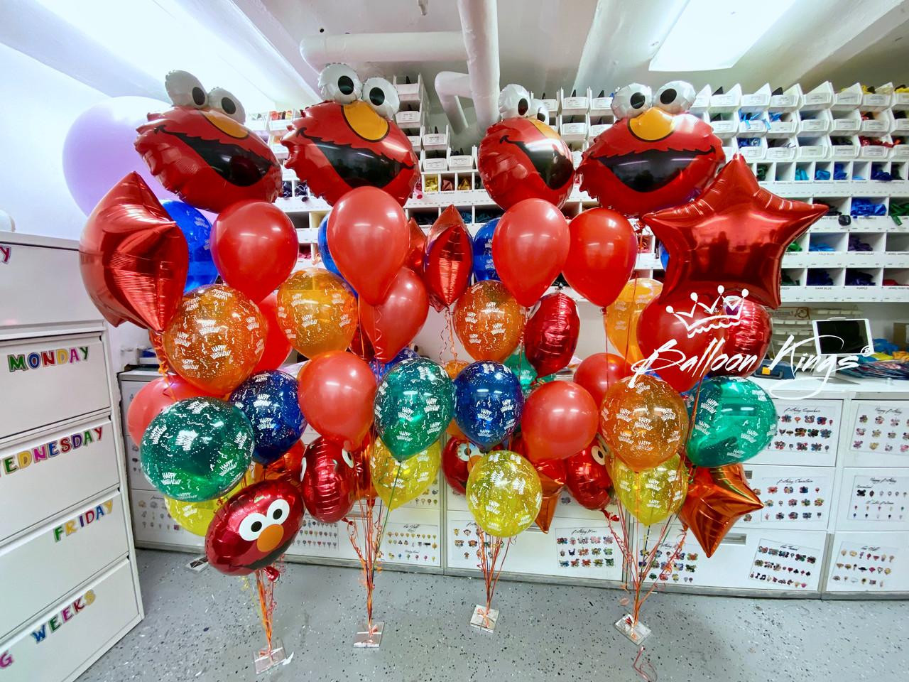 Elmo Head Bouquet - Balloon Kings