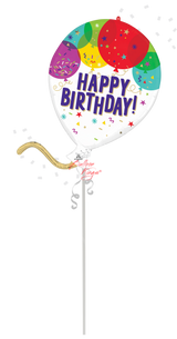 Large Happy Birthday balloon with colorful balloon graphics for North New Jersey